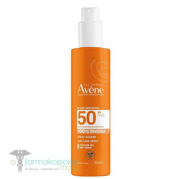Avene Eau Thermale Spray Solaire 100% Invisible SPF50+, 200ml
