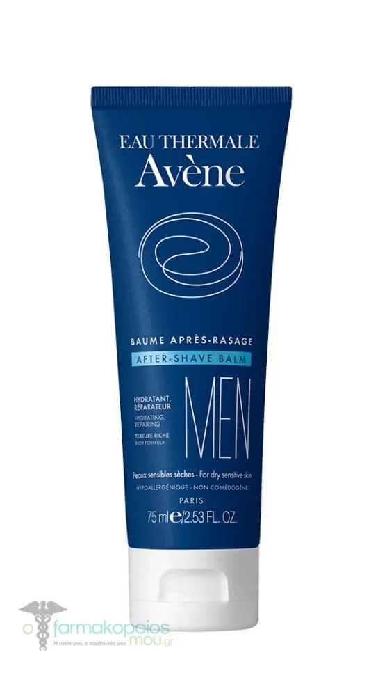 Avene Men After Shave Balm for Dry Sensitive Skin, 75ml