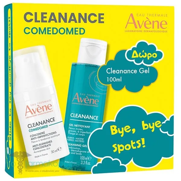 Avene Promo Cleanance Comedomed, 30ml & Free Cleanance Gel, 100ml, 1set