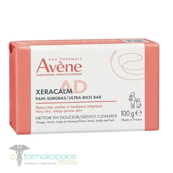 Avene Xeracalm AD Στερεή Μπάρα Καθαρισμού, 100g