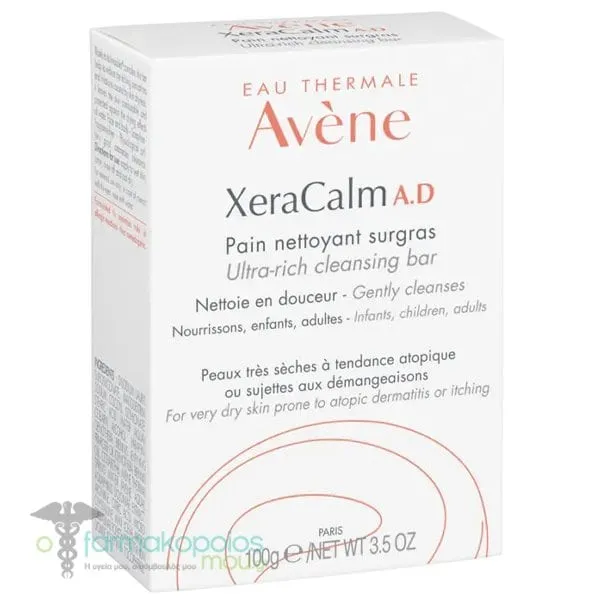 Avene XeraCalm A.D Υπερλιπαντική Στερεή Πλάκα Καθαρισμού για Πολύ Ξηρές Επιδερμίδες, 100g