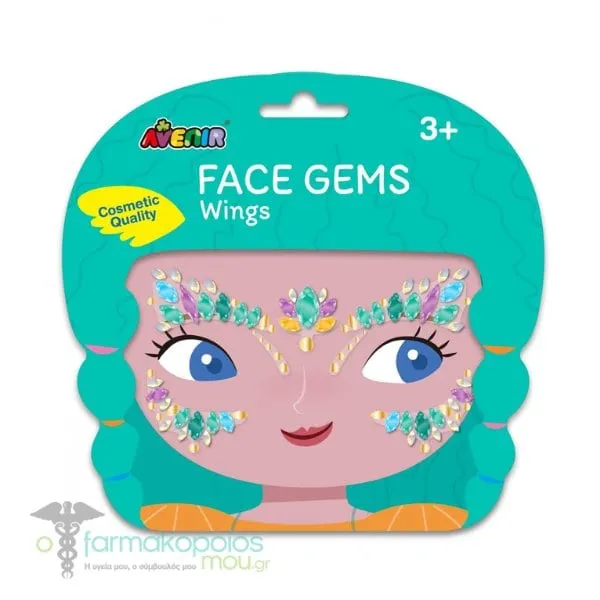 Avenir Face Gems Wings Σετ Παιδικά Αυτοκόλλητα, 1τεμ