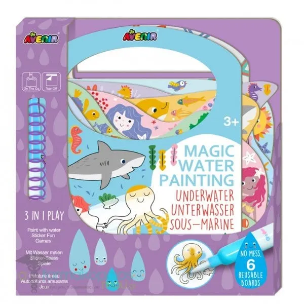 Avenir Magic Water Painting Underwater Βιβλίο Ζωγραφικής & Δραστηριοτήτων για Παιδιά, 1τεμ