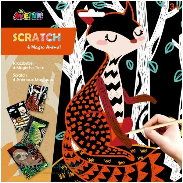 Avenir Scratch Magic Animal Βιβλίο Ζωγραφικής & Δραστηριοτήτων με Ζώα, 1τεμ