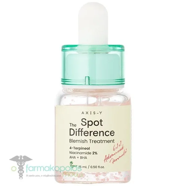 Axis-Y Spot The Difference Blemish Treatment Ορός Προσώπου κατά των Ατελειών για Λιπαρές &amp; Ακνεϊκές Επιδερμίδες, 15ml