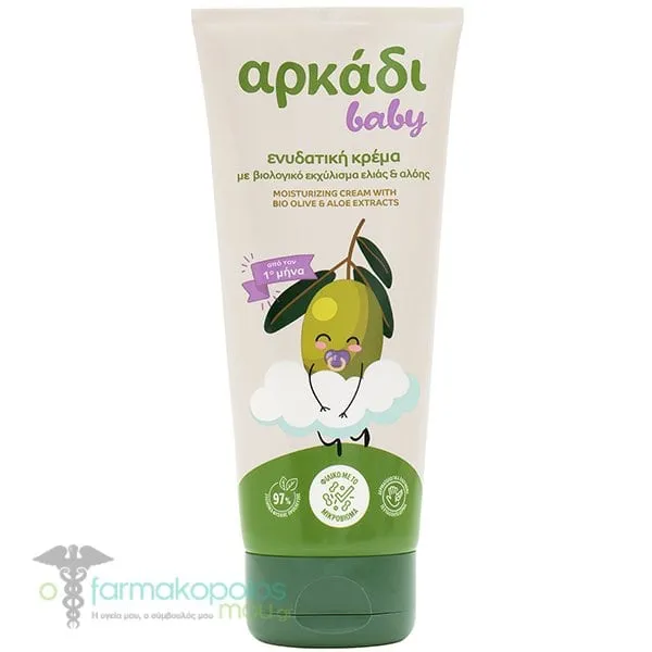 Αρκάδι Baby Ενυδατική Κρέμα με Βιολογικό Εκχύλισμα Ελιάς &amp; Αλόης 1m+, 150ml