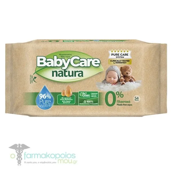 BabyCare Natura Baby Wipes, 54pcs