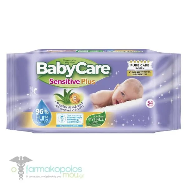 BabyCare Sensitive Plus Baby Wipes, 54pcs