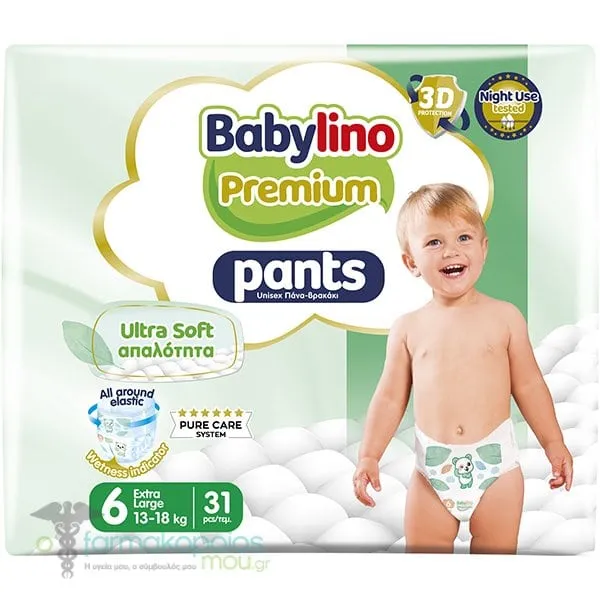 Babylino Premium Pants Ultra Soft No6 (13-18kg), 31pcs