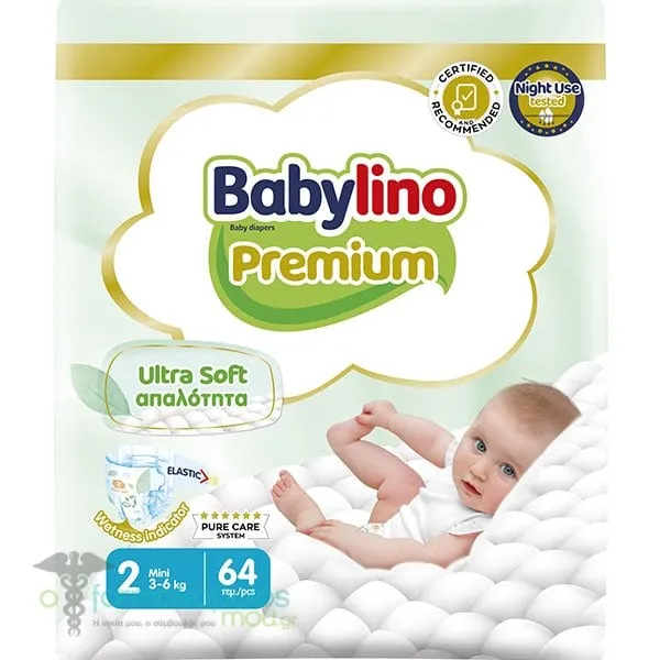 Babylino Premium Ultra Soft Mini No2 (3-6kg), 64pcs
