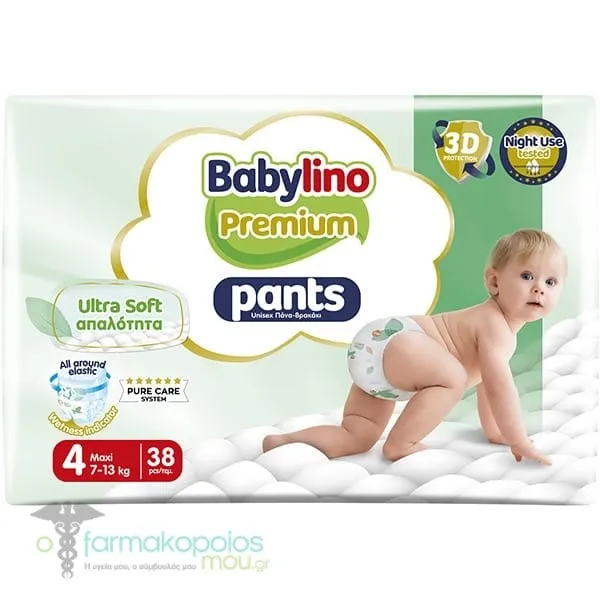 Babylino Premium Ultra Soft Pants Νο4 (7-13kg), 38pcs