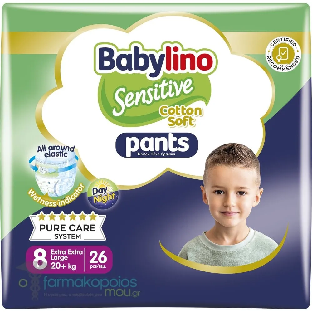 Babylino Sensitive Pants Cotton Soft No8 (20+kg), 26pcs