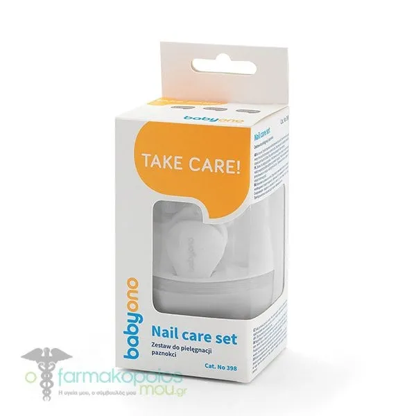 BabyOno Baby Nail Care Set with Case, 1 Set - GREY