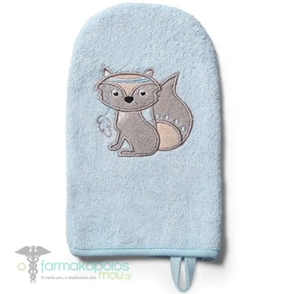 BabyOno Bamboo Baby Bath Mitt 12x22cm, 1pc - BLUE