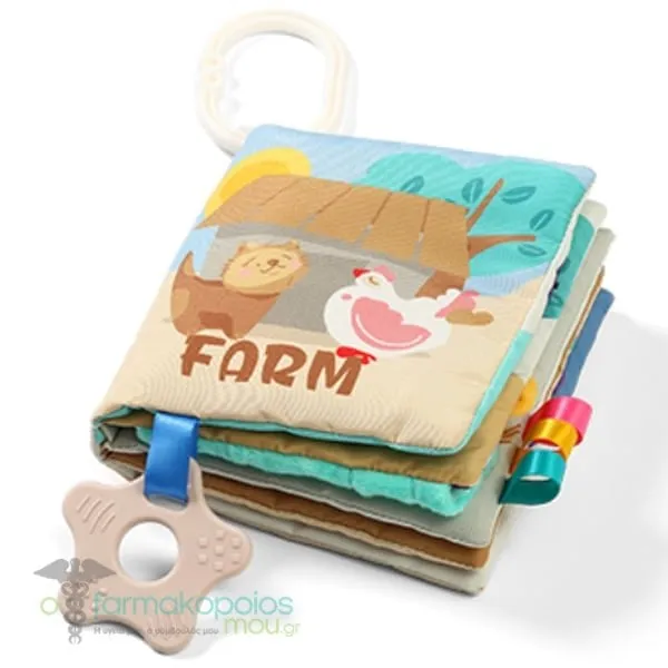 BabyOno Farm First Book Educational Soft Book, 1pc