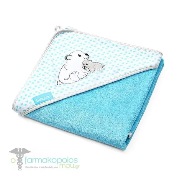 Babyono Hooded Bamboo Towel 100x100, 1pc - BLUE