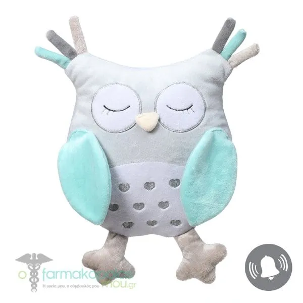 Babyono Soft Toy with Rattle Sound "Owl Sophia", 1pc - Μέντα
