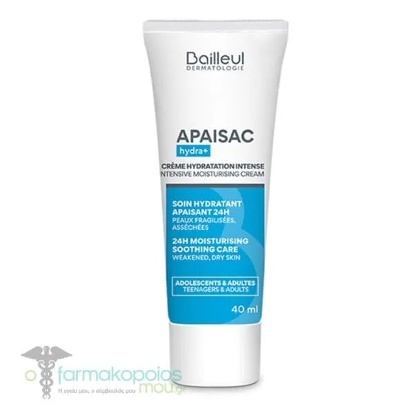 Bailleul Dermatologie Apaisac Hydra+ Intensive Moisturising Cream, 40ml