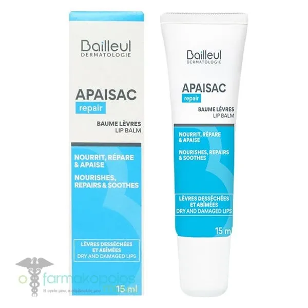 Bailleul Dermatologie Apaisac Repair Lip Balm, 15ml