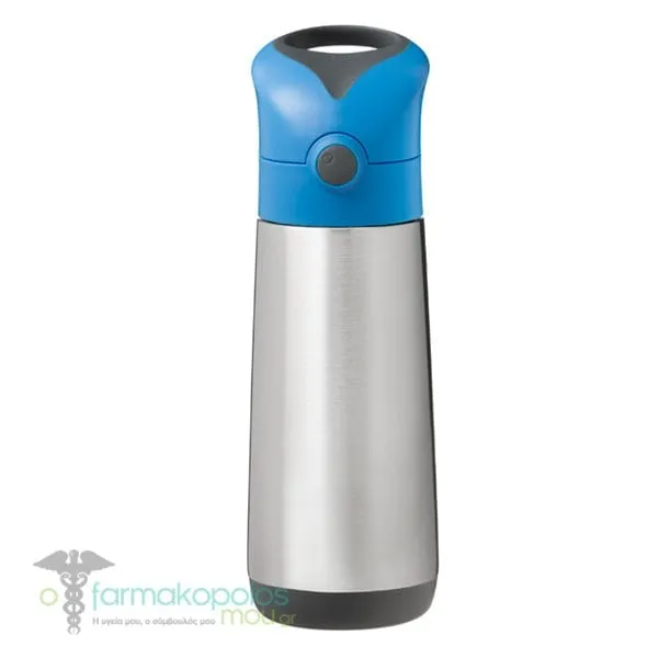 B.Box Drink Bottle Ισοθερμικό Ποτήρι με Καλαμάκι 12m+, 500ml - μπλε