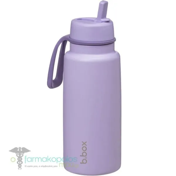 B.Box Insulated Flip Top Μπουκάλι Θερμός με Καλαμάκι, 1lt - Lilac Pop