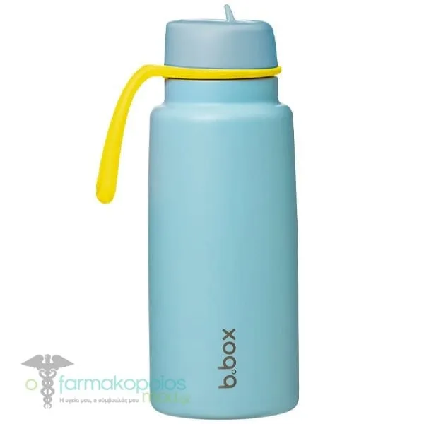 B.Box Insulated Flip Top Μπουκάλι Θερμός με Καλαμάκι, 1lt - Pool