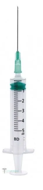 BD Emerald (307732) Syringe 21Gx1 1/2" with Needle 5ml, 1pc