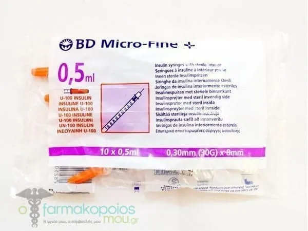 BD Micro-Fine + 8mm Sterile Insulin Needles 30G, 10 x 0.5ml
