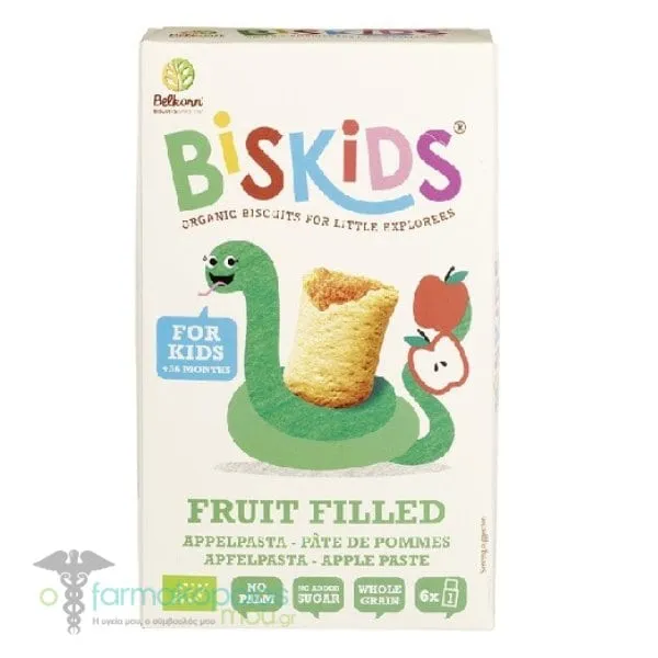 Belkorn BisKids Organic Biscuits with Spelt & Apple Filling 36m+, 120g