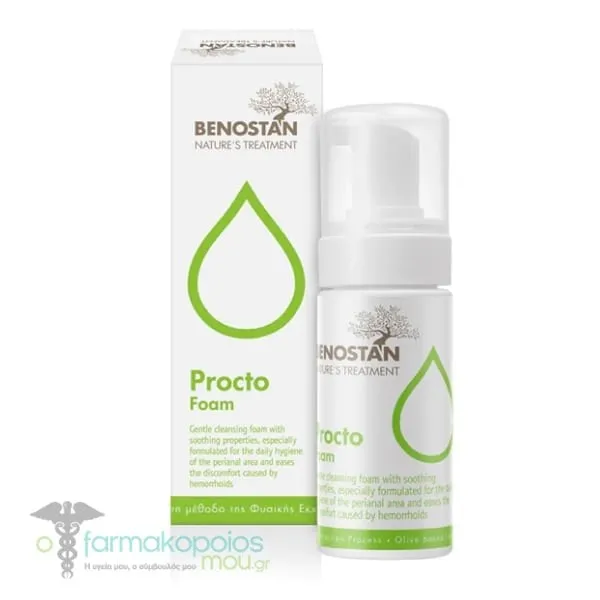 Benostan Procto Foam Cleansing Foam for Hemorrhoids, 100ml