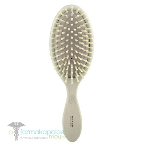 Beter Natural Fiber Pneumatic Brush Wooden Bristles (03.301), 1pc - Μπέζ
