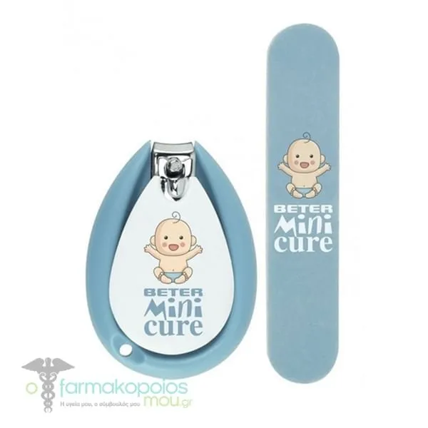 Beter Baby Manicure Kit with Nail Clipper & File (07.022), 1set - Γαλάζιο