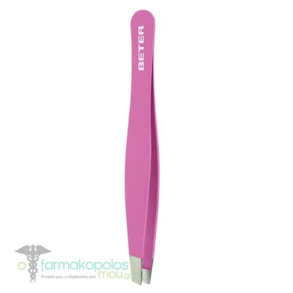 Beter Slanted Tip Tweezers (24.079), 1pc - Ρόζ