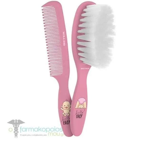 Beter Baby Brush & Comb Set (34.081), 1set - Ρόζ