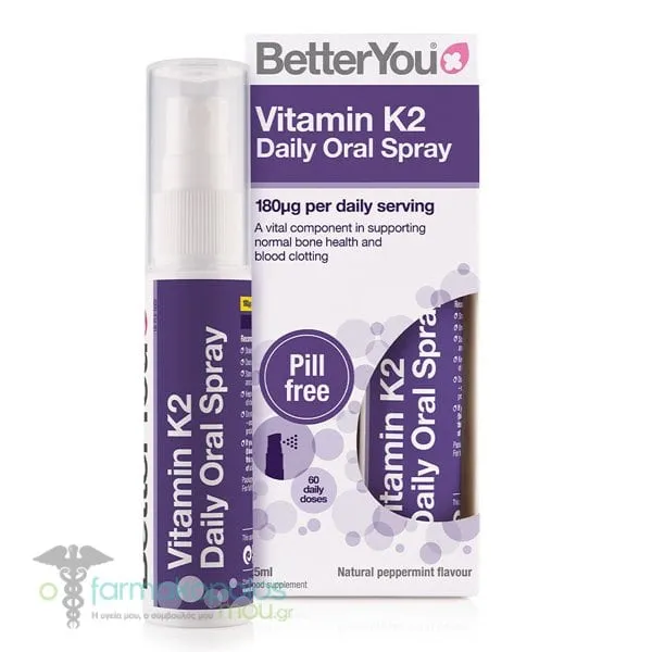 BetterYou Vitamin K2 Daily Oral Spray, 25ml