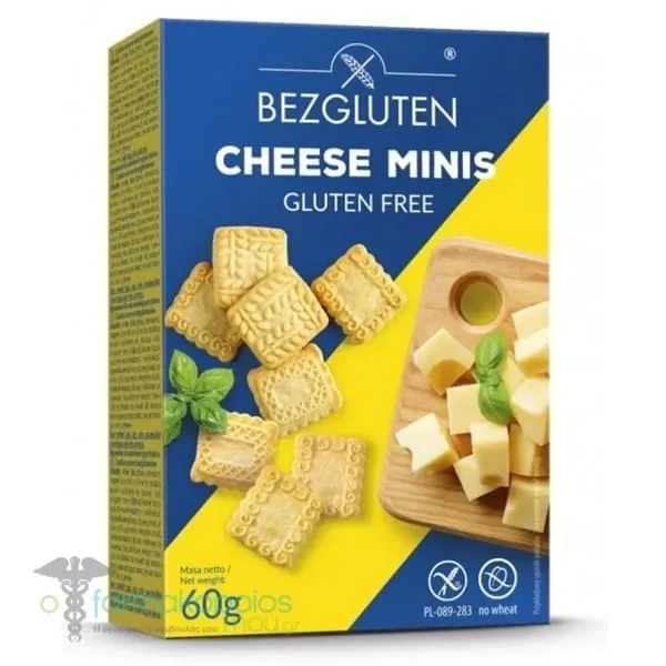 Bezgluten Cheese Minis Snack with Cheese Gluten Free, 60g