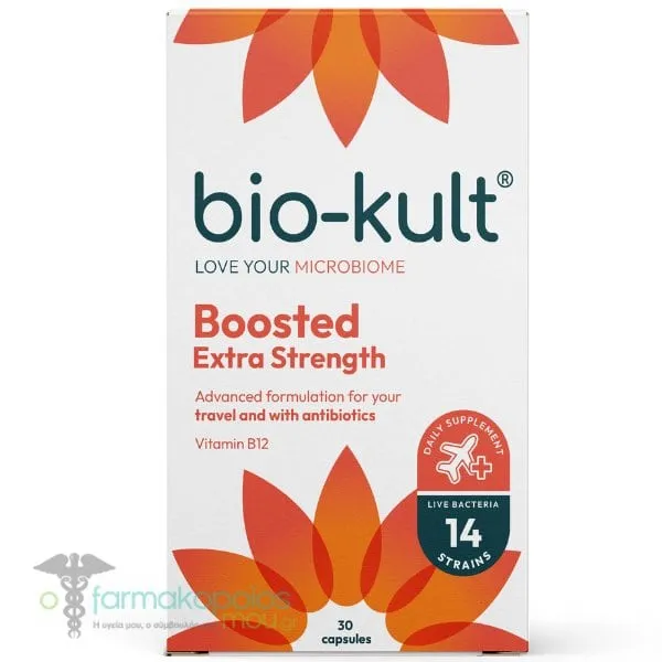 Bio-Kult Boosted Extra Strength Ενισχυμένη Προβιοτική Φόρμουλα με Προσθήκη Βιταμίνης 12, 30 κάψουλες