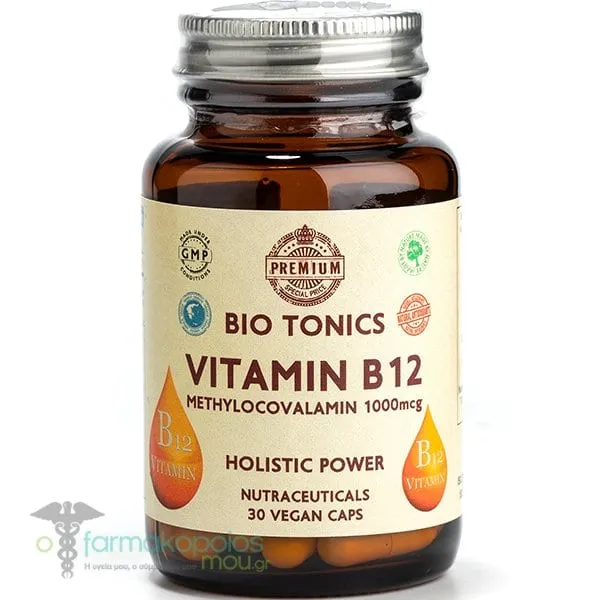 Bio Tonics Vitamin B12 Methylcobalamin 1000mcg Holistic Powder, 30caps