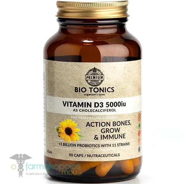 Bio Tonics Vitamin D3 5000iu, 90caps