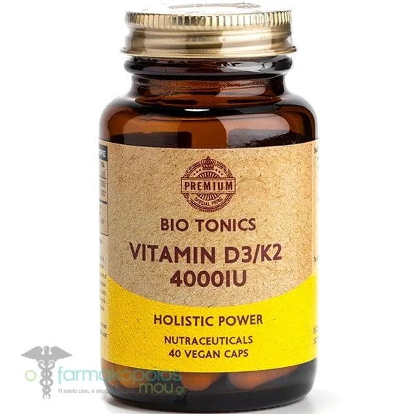 Bio Tonics Vitamin D3/K2 4000iu, 40caps