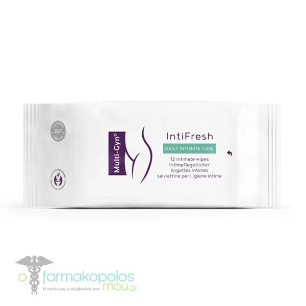 Bioclin Multi-Gyn IntiFresh Daily Intimate Care Wipes, 12pcs