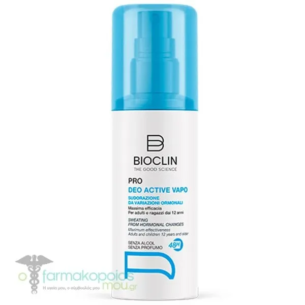 Bioclin Pro Deo Active Vapo 48h Αποσμητικό Σπρέι Χωρίς Άρωμα, 100ml
