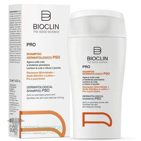 Bioclin Pro Dermatological Shampoo PSO Δερματολογικό Σαμπουάν για το Τριχωτό με Τάση Ψωρίασης, 125ml