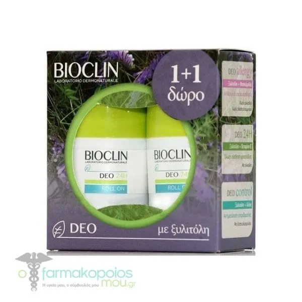 Bioclin Promo Deo 24H Roll-On (1+1 Free), 2 x 50ml