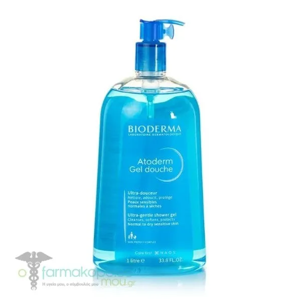 Bioderma Atoderm Gel Douche Ultra-Gentle Shower Gel for Normal to Dry Sensitive Skin, 1lt