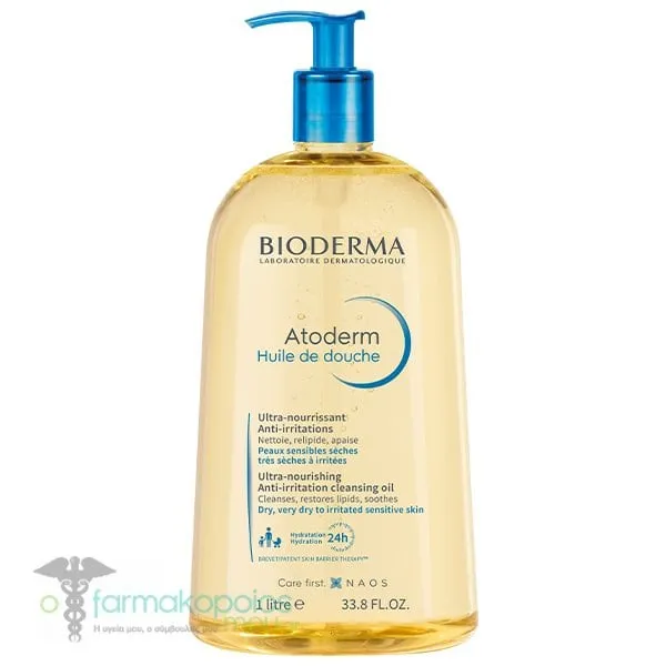 Bioderma Atoderm Huile de Douche Ultra-Nourishing Anti-Irritation Cleansing Oil, 1lt