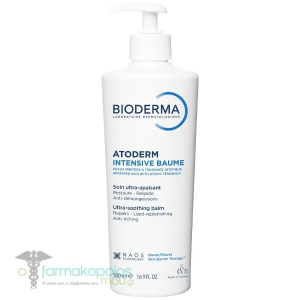 Bioderma Atoderm Intensive Baume Εξαιρετικά Καταπραϋντικό Βάλσαμο για Ευαίσθητο πολύ Ξηρό έως Ατοπικό Δέρμα, 500ml