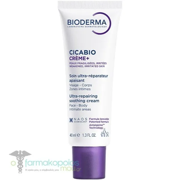 Bioderma Cicabio Creme+ Καταπραϋντική &amp; Επανορθωτική Κρέμα, 40ml