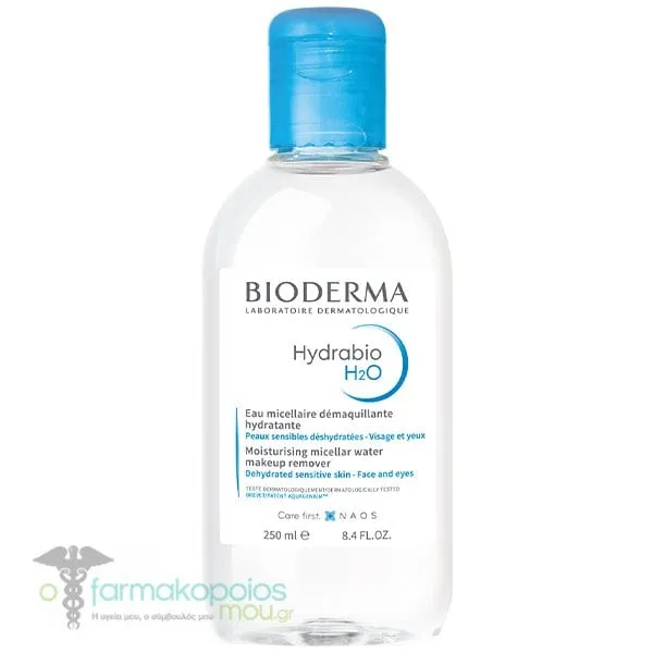 Bioderma Hydrabio H2O Moisturising Micellar Water Makeup Remover for Dehydrated Sensitive Skin, 250ml