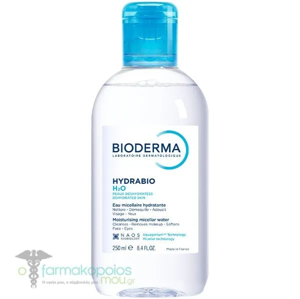 Bioderma Hydrabio H2O Ενυδατικό Νερό Micellaire Καθαρισμού &amp; Ντεμακιγιάζ για Αφυδατωμένες Επιδερμίδες, 250ml